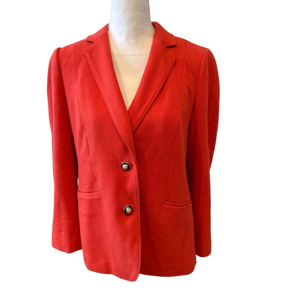 Talbots Classic Tailored Cotton Blazer Paprika 10